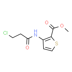 ChemSpider 2D Image | Methyl 3-(3-chloropropanamido)thiophene-2-carboxylate | C9H10ClNO3S