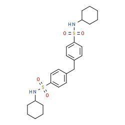 ChemSpider 2D Image | 4,4'-Methylenebis(N-cyclohexylbenzenesulfonamide) | C25H34N2O4S2