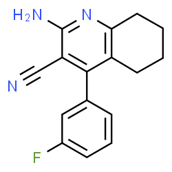 ChemSpider 2D Image | 2-Amino-4-(3-fluorophenyl)-5,6,7,8-tetrahydro-3-quinolinecarbonitrile | C16H14FN3