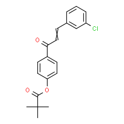 ChemSpider 2D Image | 4-[3-(3-Chlorophenyl)acryloyl]phenyl pivalate | C20H19ClO3
