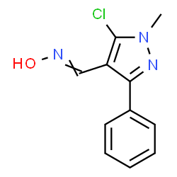 ChemSpider 2D Image | 1-(5-Chloro-1-methyl-3-phenyl-1H-pyrazol-4-yl)-N-hydroxymethanimine | C11H10ClN3O