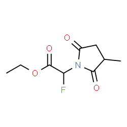 ChemSpider 2D Image | Ethyl fluoro(3-methyl-2,5-dioxo-1-pyrrolidinyl)acetate | C9H12FNO4