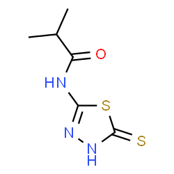 ChemSpider 2D Image | 2-Methyl-N-(5-thioxo-4,5-dihydro-1,3,4-thiadiazol-2-yl)propanamide | C6H9N3OS2