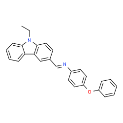 ChemSpider 2D Image | N-[(E)-(9-Ethyl-9H-carbazol-3-yl)methylene]-4-phenoxyaniline | C27H22N2O