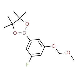 ChemSpider 2D Image | 2-[3-Fluoro-5-(methoxymethoxy)phenyl]-4,4,5,5-tetramethyl-1,3,2-dioxaborolane | C14H20BFO4