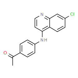 ChemSpider 2D Image | 1-[4-[(7-Chloro-4-quinolinyl)amino]phenyl]ethanone | C17H13ClN2O
