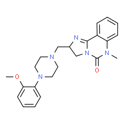 ChemSpider 2D Image | 2-{[4-(2-Methoxyphenyl)-1-piperazinyl]methyl}-6-methyl-2,6-dihydroimidazo[1,2-c]quinazolin-5(3H)-one | C23H27N5O2