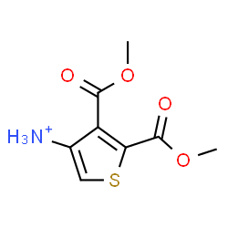 ChemSpider 2D Image | 4,5-Bis(methoxycarbonyl)-3-thiophenaminium | C8H10NO4S