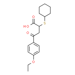 ChemSpider 2D Image | 2-(Cyclohexylsulfanyl)-4-(4-ethoxyphenyl)-4-oxobutanoic acid | C18H24O4S