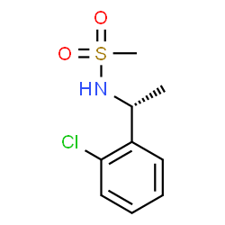 ChemSpider 2D Image | N-[(1R)-1-(2-Chlorophenyl)ethyl]methanesulfonamide | C9H12ClNO2S