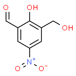 ChemSpider 2D Image | 2-Hydroxy-3-(hydroxymethyl)-5-nitrobenzaldehyde | C8H7NO5
