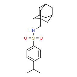 ChemSpider 2D Image | N-(Adamantan-1-ylmethyl)-4-isopropylbenzenesulfonamide | C20H29NO2S