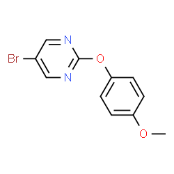 ChemSpider 2D Image | 5-Bromo-2-(4-methoxyphenoxy)pyrimidine | C11H9BrN2O2
