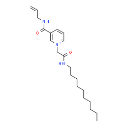 ChemSpider 2D Image | 3-(Allylcarbamoyl)-1-[2-(decylamino)-2-oxoethyl]pyridinium | C21H34N3O2