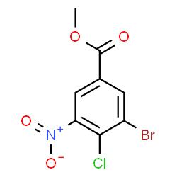 ChemSpider 2D Image | Methyl 3-bromo-4-chloro-5-nitrobenzoate | C8H5BrClNO4