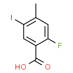 ChemSpider 2D Image | 2-Fluoro-5-iodo-4-methylbenzoic acid | C8H6FIO2