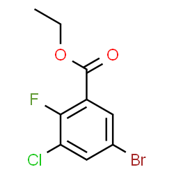 ChemSpider 2D Image | Ethyl 5-bromo-3-chloro-2-fluorobenzoate | C9H7BrClFO2