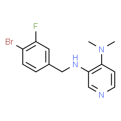 ChemSpider 2D Image | N~3~-(4-Bromo-3-fluorobenzyl)-N~4~,N~4~-dimethyl-3,4-pyridinediamine | C14H15BrFN3