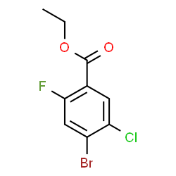 ChemSpider 2D Image | Ethyl 4-bromo-5-chloro-2-fluorobenzoate | C9H7BrClFO2