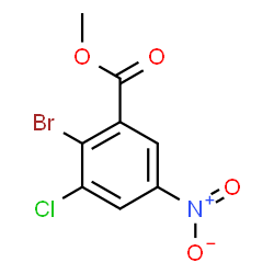 ChemSpider 2D Image | Methyl 2-bromo-3-chloro-5-nitrobenzoate | C8H5BrClNO4