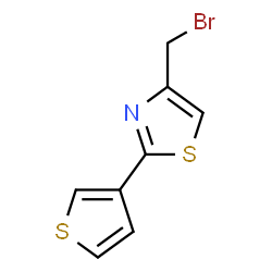 ChemSpider 2D Image | 4-(Bromomethyl)-2-(3-thienyl)-1,3-thiazole | C8H6BrNS2