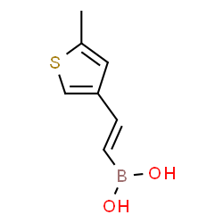 ChemSpider 2D Image | [(E)-2-(5-Methyl-3-thienyl)vinyl]boronic acid | C7H9BO2S