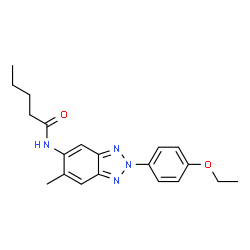 ChemSpider 2D Image | N-[2-(4-Ethoxyphenyl)-6-methyl-2H-benzotriazol-5-yl]pentanamide | C20H24N4O2