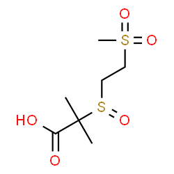 ChemSpider 2D Image | 2-Methyl-2-{[2-(methylsulfonyl)ethyl]sulfinyl}propanoic acid | C7H14O5S2