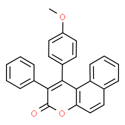 ChemSpider 2D Image | 1-(4-Methoxyphenyl)-2-phenyl-3H-benzo[f]chromen-3-one | C26H18O3