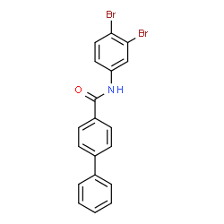 ChemSpider 2D Image | N-(3,4-Dibromophenyl)-4-biphenylcarboxamide | C19H13Br2NO