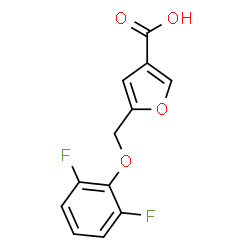 ChemSpider 2D Image | 5-[(2,6-Difluorophenoxy)methyl]-3-furoic acid | C12H8F2O4