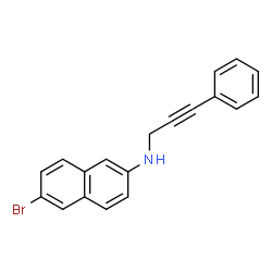 ChemSpider 2D Image | 6-Bromo-N-(3-phenyl-2-propyn-1-yl)-2-naphthalenamine | C19H14BrN