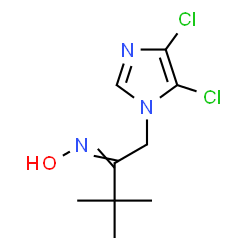ChemSpider 2D Image | 1-(4,5-Dichloro-1H-imidazol-1-yl)-N-hydroxy-3,3-dimethyl-2-butanimine | C9H13Cl2N3O