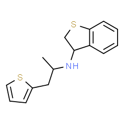ChemSpider 2D Image | N-[1-(2-Thienyl)-2-propanyl]-2,3-dihydro-1-benzothiophen-3-amine | C15H17NS2