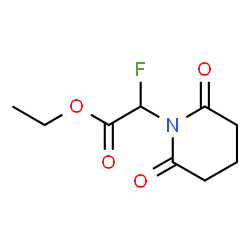 ChemSpider 2D Image | Ethyl (2,6-dioxo-1-piperidinyl)(fluoro)acetate | C9H12FNO4