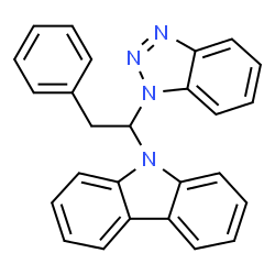 ChemSpider 2D Image | 9-[1-(1H-Benzotriazol-1-yl)-2-phenylethyl]-9H-carbazole | C26H20N4
