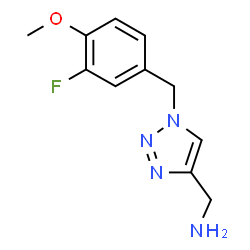 ChemSpider 2D Image | 1-[1-(3-Fluoro-4-methoxybenzyl)-1H-1,2,3-triazol-4-yl]methanamine | C11H13FN4O
