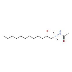 ChemSpider 2D Image | 1-(2-Acetyl-1,1-dimethylhydraziniumyl)-2-dodecanolate | C16H34N2O2
