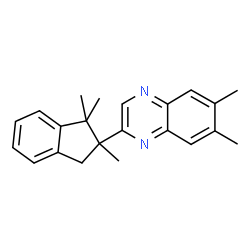 ChemSpider 2D Image | 6,7-Dimethyl-2-(1,1,2-trimethyl-2,3-dihydro-1H-inden-2-yl)quinoxaline | C22H24N2