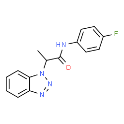 ChemSpider 2D Image | 2-(1H-Benzotriazol-1-yl)-N-(4-fluorophenyl)propanamide | C15H13FN4O