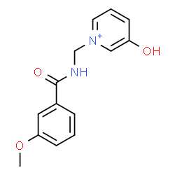 ChemSpider 2D Image | 3-Hydroxy-1-{[(3-methoxybenzoyl)amino]methyl}pyridinium | C14H15N2O3
