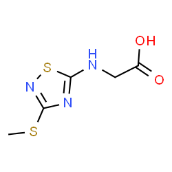 ChemSpider 2D Image | N-[3-(Methylsulfanyl)-1,2,4-thiadiazol-5-yl]glycine | C5H7N3O2S2