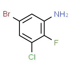 ChemSpider 2D Image | 5-Bromo-3-chloro-2-fluoroaniline | C6H4BrClFN