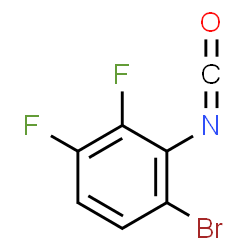 ChemSpider 2D Image | 1-Bromo-3,4-difluoro-2-isocyanatobenzene | C7H2BrF2NO