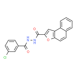 ChemSpider 2D Image | N'-(3-Chlorobenzoyl)naphtho[2,1-b]furan-2-carbohydrazide | C20H13ClN2O3