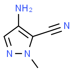 ChemSpider 2D Image | 4-Amino-1-methyl-1H-pyrazole-5-carbonitrile | C5H6N4