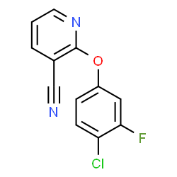 ChemSpider 2D Image | 2-(4-Chloro-3-fluorophenoxy)nicotinonitrile | C12H6ClFN2O