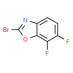 ChemSpider 2D Image | 2-Bromo-6,7-difluoro-1,3-benzoxazole | C7H2BrF2NO