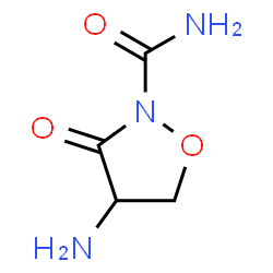 ChemSpider 2D Image | 4-Amino-3-oxo-1,2-oxazolidine-2-carboxamide | C4H7N3O3