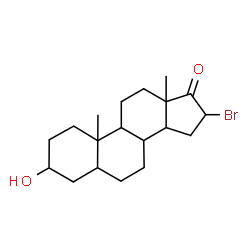 ChemSpider 2D Image | 16-Bromo-3-hydroxyandrostan-17-one | C19H29BrO2
